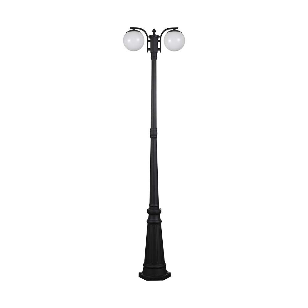 Lampa stojąca LED / Trzonek: E27 / Kula / Kolor: Czarna