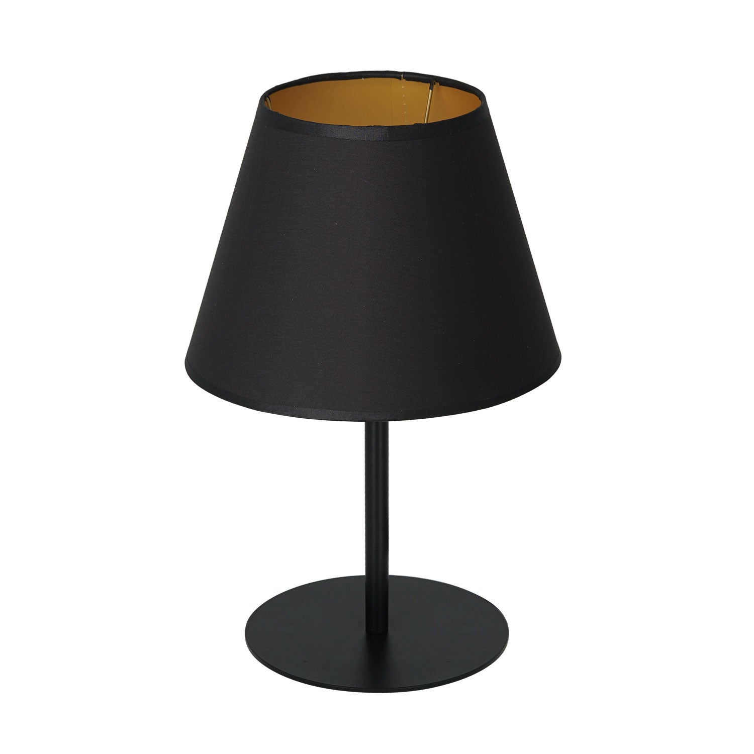 lampka gab. Arden H 34 black, cone shade dia 130/200, h 150 black/gold 1xE27
