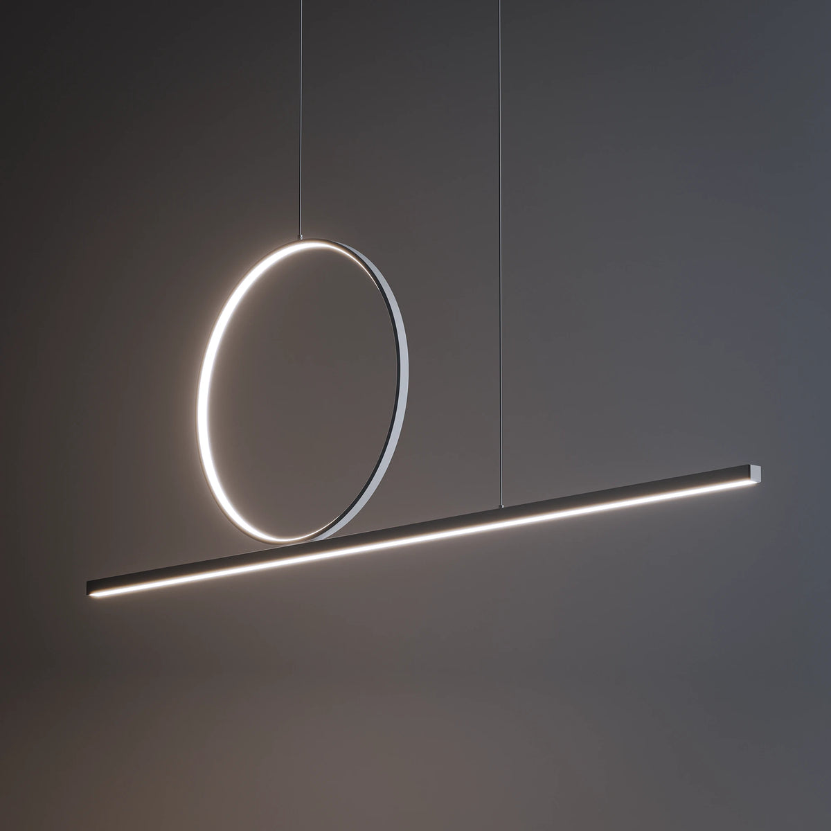 Nowodvorski Lampa liniowa sufitowa LINEO LED 39W 220-230 50/60 - Aluminium lakierowane - Biały 11885 - lampa włączona