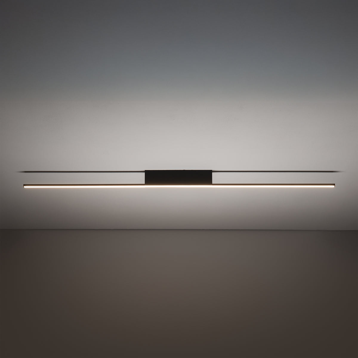 Nowodvorski Lampa liniowa sufitowa GIAVELLOTTO LED M 25W 220-230 50/60 - Stal lakierowana - Czarny 11887 - lampa włączona