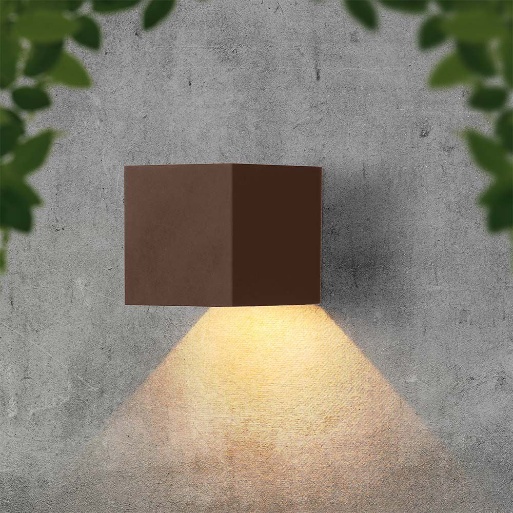 9W Lampa ogrodowa LED / Bateria: Li-ion2600mA / Barwa: 3000K / Obudowa: Brązowa