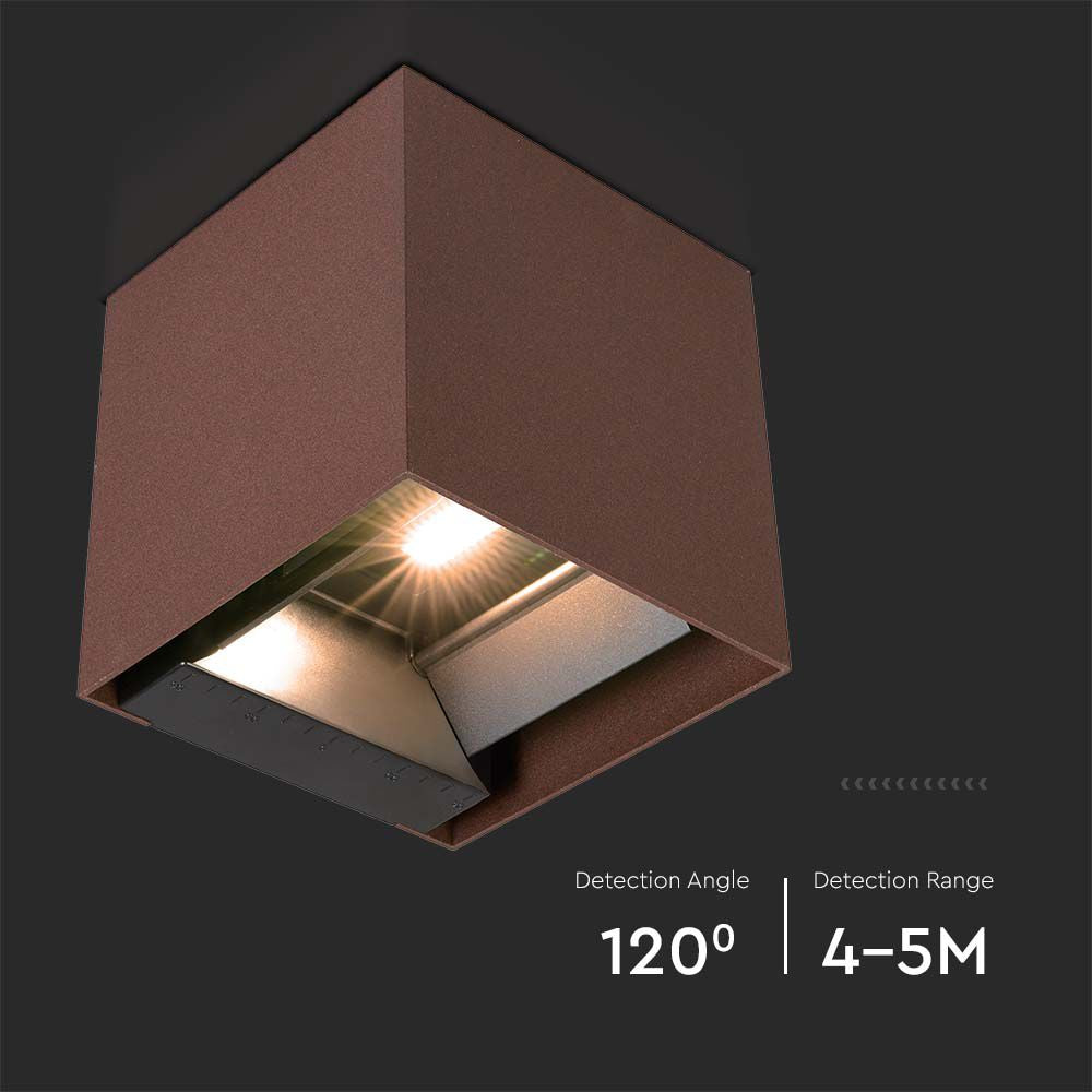 9W Lampa ogrodowa LED / Bateria: Li-ion2600mA / Barwa: 4000K / Obudowa: Brązowa