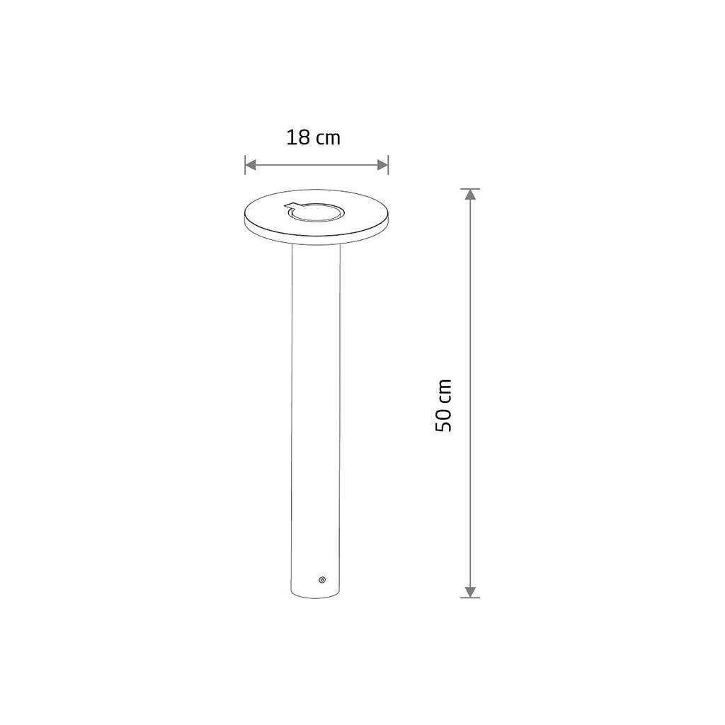 Nowodvorski Lampa stojąca AXION LED 8W 220-230 50/60 IP65 - Aluminium lakierowane - Grafitowy 11938