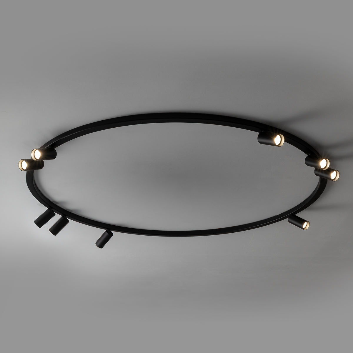 Nowodvorski Reflektorek / Spot FOURTY  ROUND 10W only LED 220-230 50/60 - Aluminium lakierowane - Czarny 11950 - lampa włączona