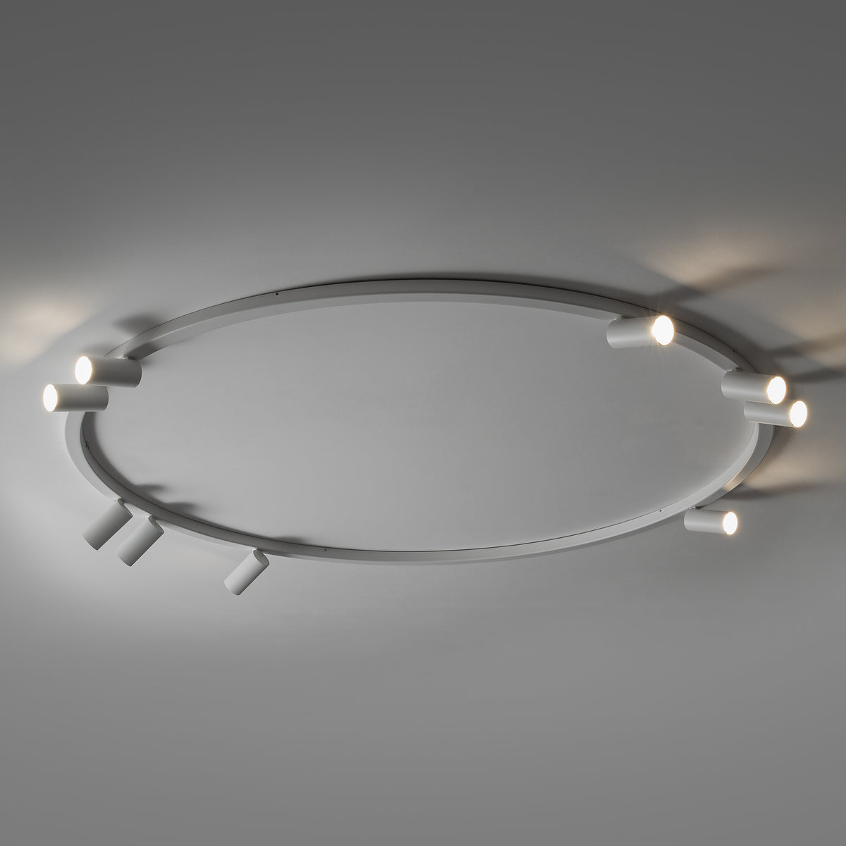 Nowodvorski Reflektorek / Spot FOURTY ROUND 10W only LED 220-230 50/60 - Aluminium lakierowane - Biały 11951 - lampa włączona