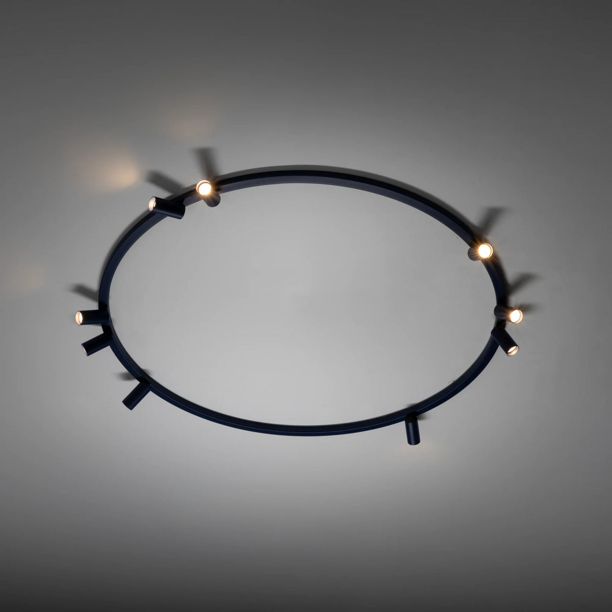Nowodvorski Reflektorek / Spot FOURTY ROUND 10W only LED 220-230 50/60 - Aluminium lakierowane - Granatowy 11953 - lampa włączona