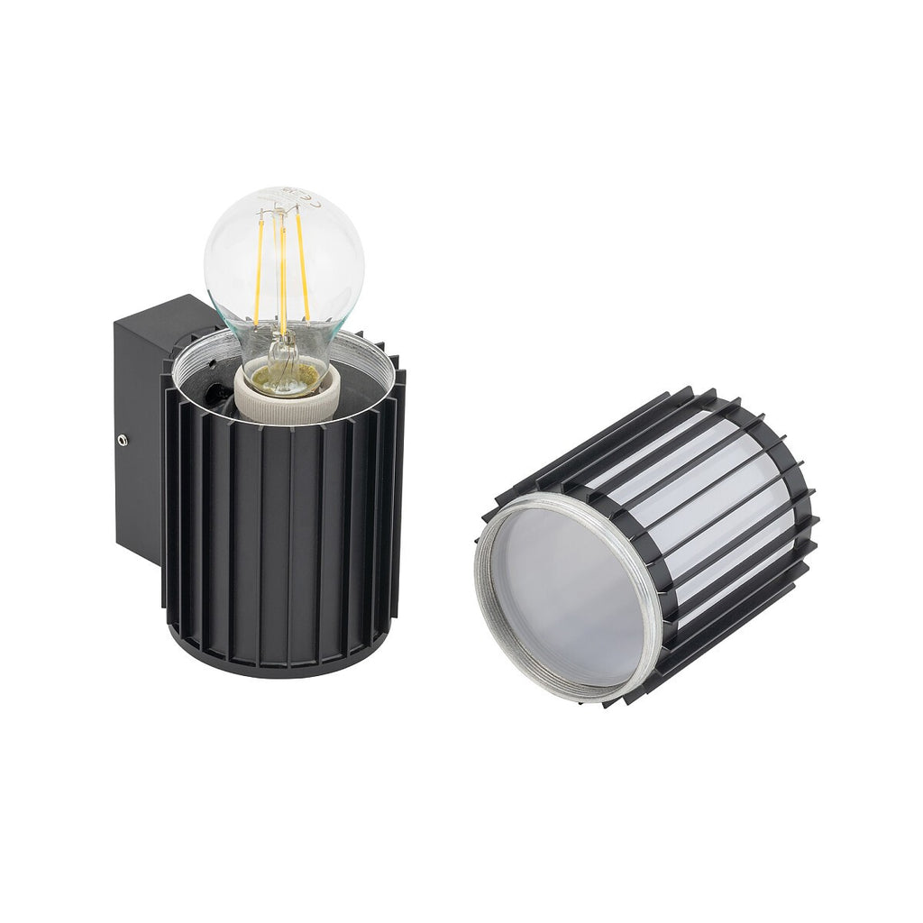Nowodvorski Lampa ścienna natynkowa SHIRA max 25 only LED 220-230 50/60 IP54 - Aluminium lakierowane - Czarny 11962