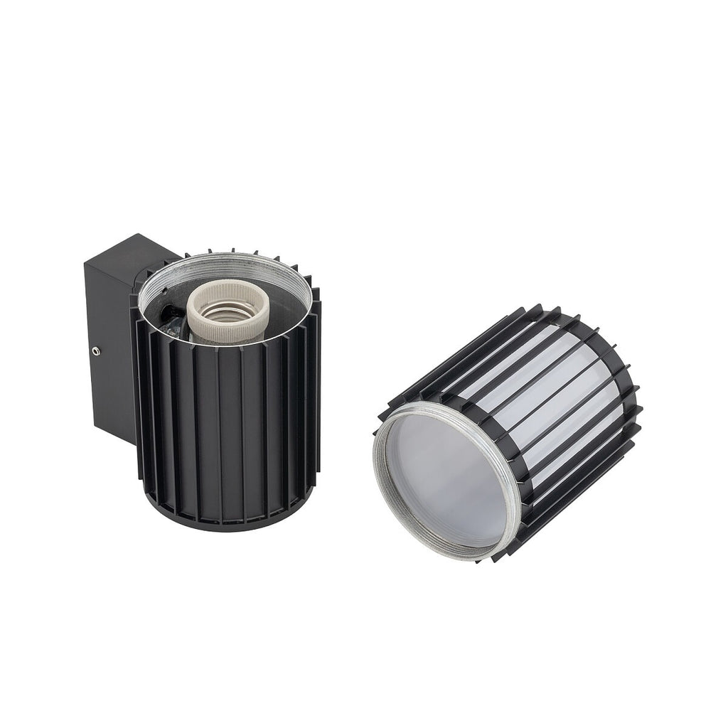 Nowodvorski Lampa ścienna natynkowa SHIRA max 25 only LED 220-230 50/60 IP54 - Aluminium lakierowane - Czarny 11962