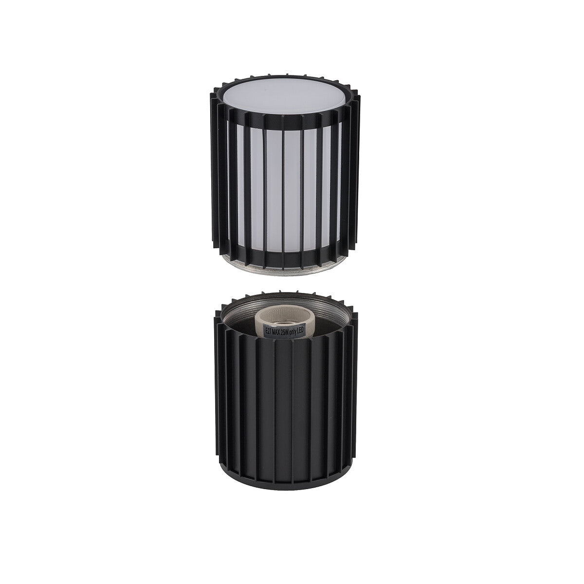 Nowodvorski Plafon SHIRA max 25 only LED 220-230 50/60 IP54 - Aluminium lakierowane - Czarny 11964