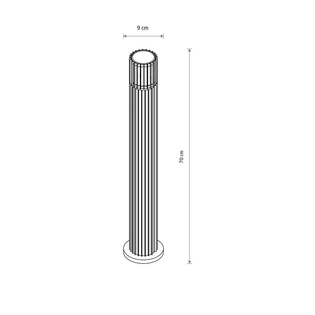 Nowodvorski Lampa stojąca SHIRA max 25 only LED 220-230 50/60 IP54 - Aluminium lakierowane - Czarny 11965