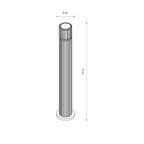 Nowodvorski Lampa stojąca SHIRA max 25 only LED 220-230 50/60 IP54 - Aluminium lakierowane - Czarny 11965
