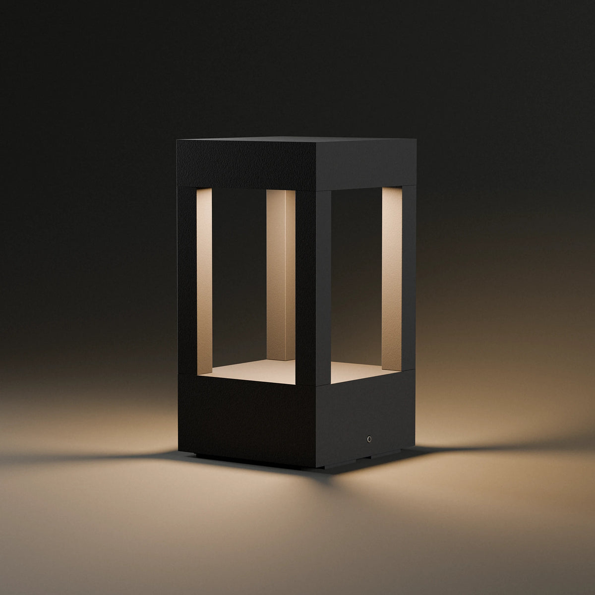 Nowodvorski Lampa stojąca CORTO LED 7W 220-230 50/60 IP65 - Aluminium lakierowane - Czarny 12018 - lampa włączona