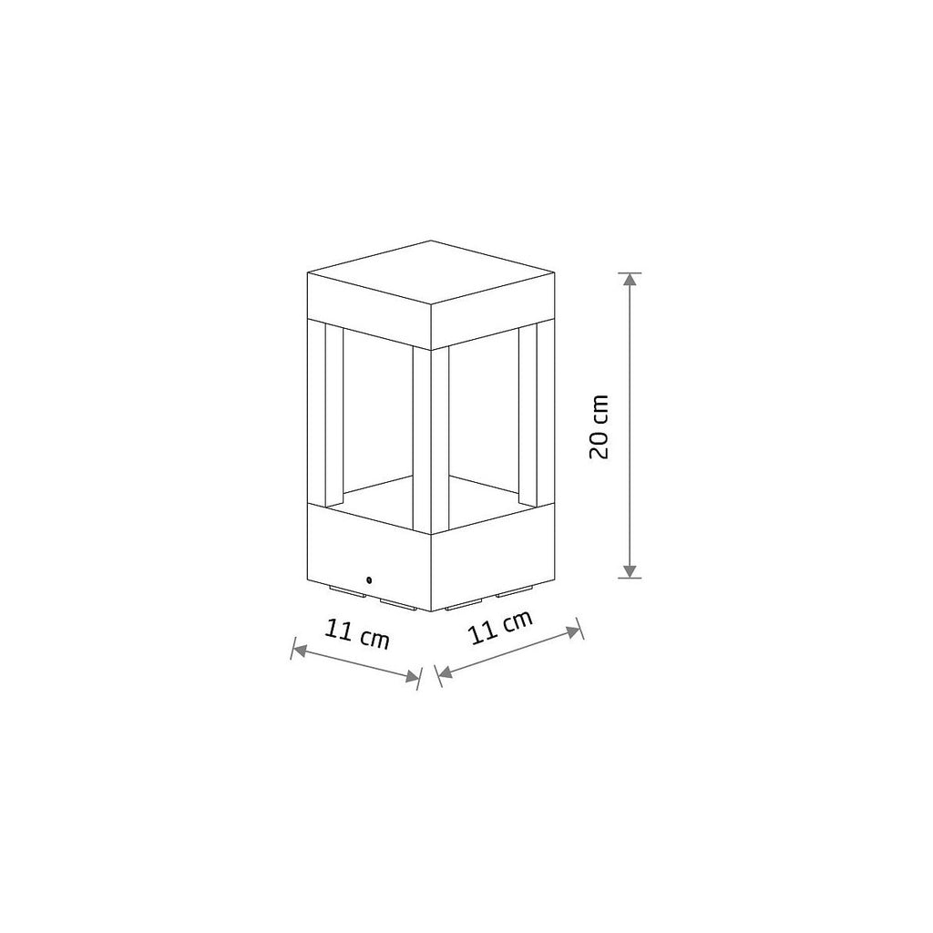 Nowodvorski Lampa stojąca CORTO LED 7W 220-230 50/60 IP65 - Aluminium lakierowane - Czarny 12018