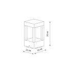 Nowodvorski Lampa stojąca CORTO LED 7W 220-230 50/60 IP65 - Aluminium lakierowane - Czarny 12018