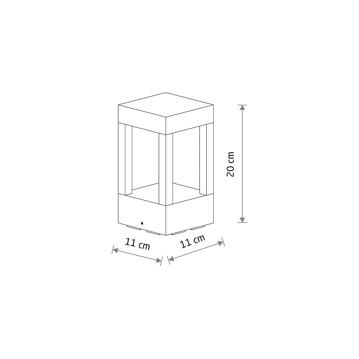 Nowodvorski Lampa stojąca CORTO LED 7W 220-230 50/60 IP65 - Aluminium lakierowane - Czarny 12018