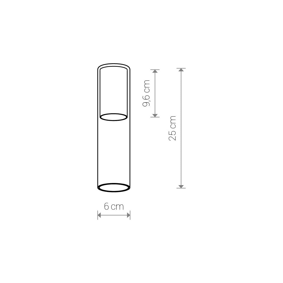 Nowodvorski Klosz / Oprawa CAMELEON CYLINDER M - Szkło - Transparentny 12051