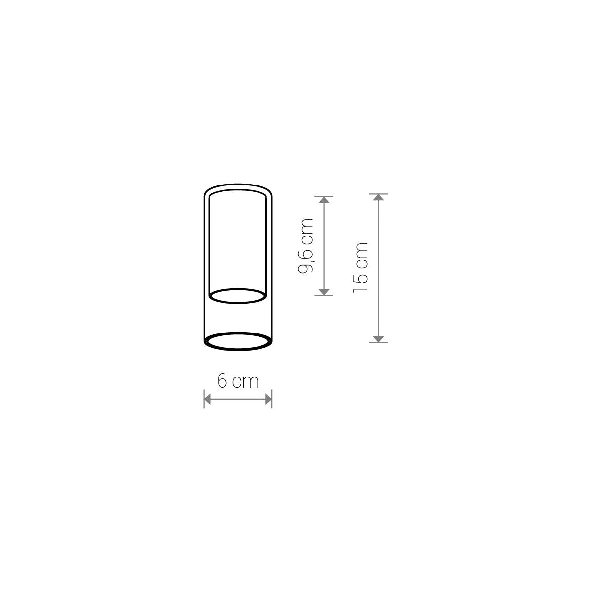 Nowodvorski Klosz / Oprawa CAMELEON CYLINDER S - Szkło - Transparentny 12055