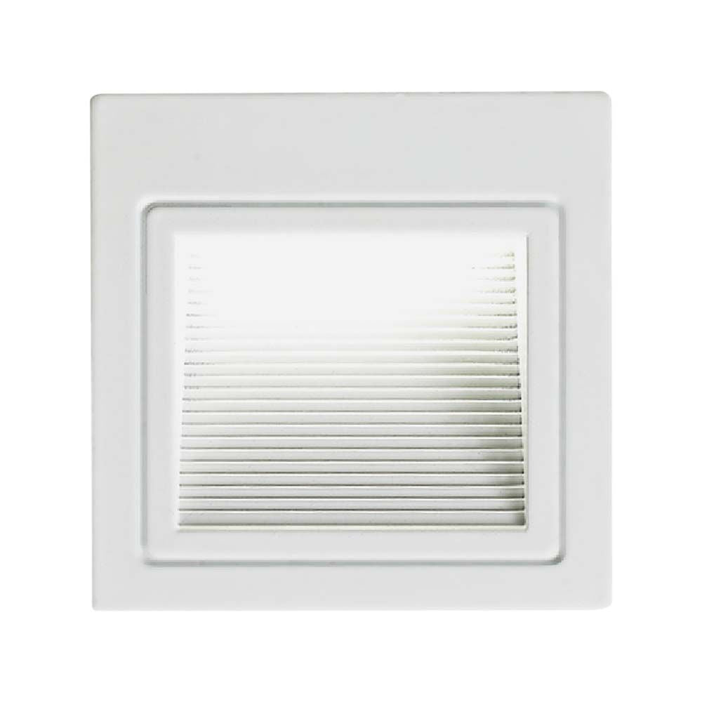 3W Oprawa Schodowa LED / Barwa:4000K / Obudowa: Biała / Kwadrat