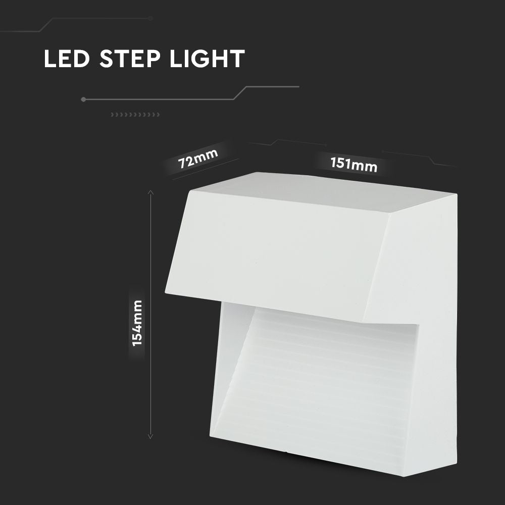3W Oprawa Schodowa LED / Barwa:4000K / Obudowa: Biała