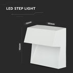 3W Oprawa Schodowa LED / Barwa:4000K / Obudowa: Biała