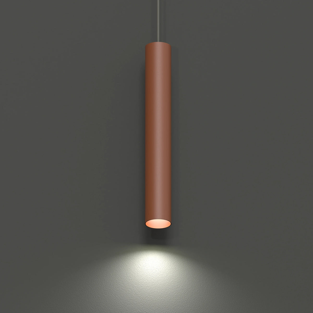Nowodvorski Klosz / Oprawa CAMELEON FOURTY M - Stal lakierowana - Terakota 12143 - lampa włączona