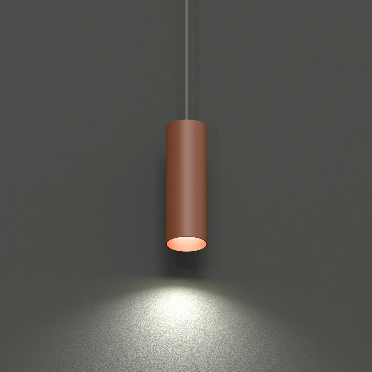 Nowodvorski Klosz / Oprawa CAMELEON FOURTY S - Stal lakierowana - Terakota 12147 - lampa włączona