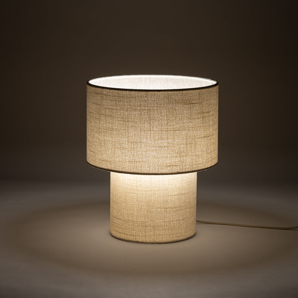 Nowodvorski Lampa stołowa SANTANA B 25W only LED 220-230 50/60 Hz - Tkanina - Kremowy 12205