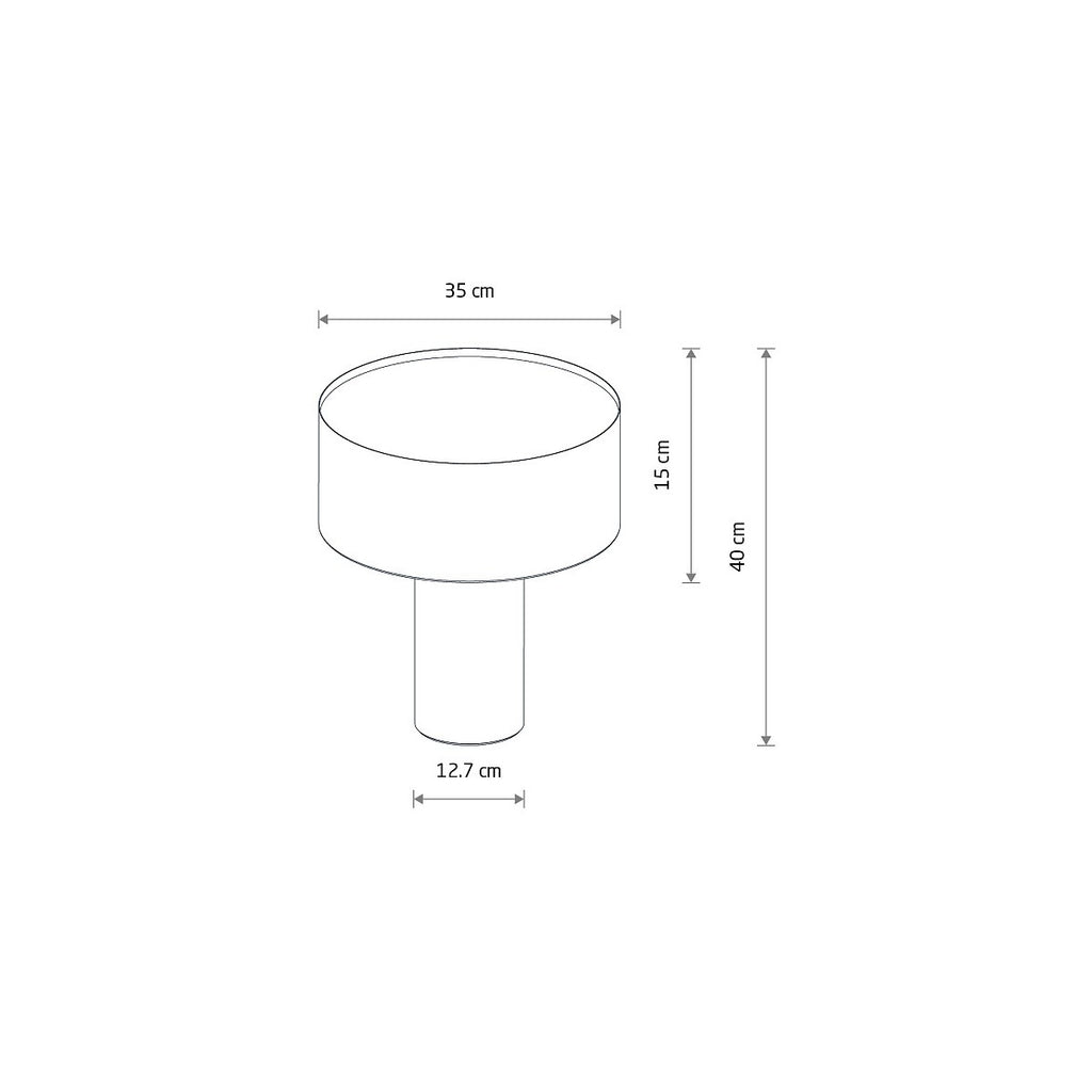 Nowodvorski Lampa stołowa SANTANA C 25W only LED 220-230 50/60 Hz - Tkanina - Kremowy 12206