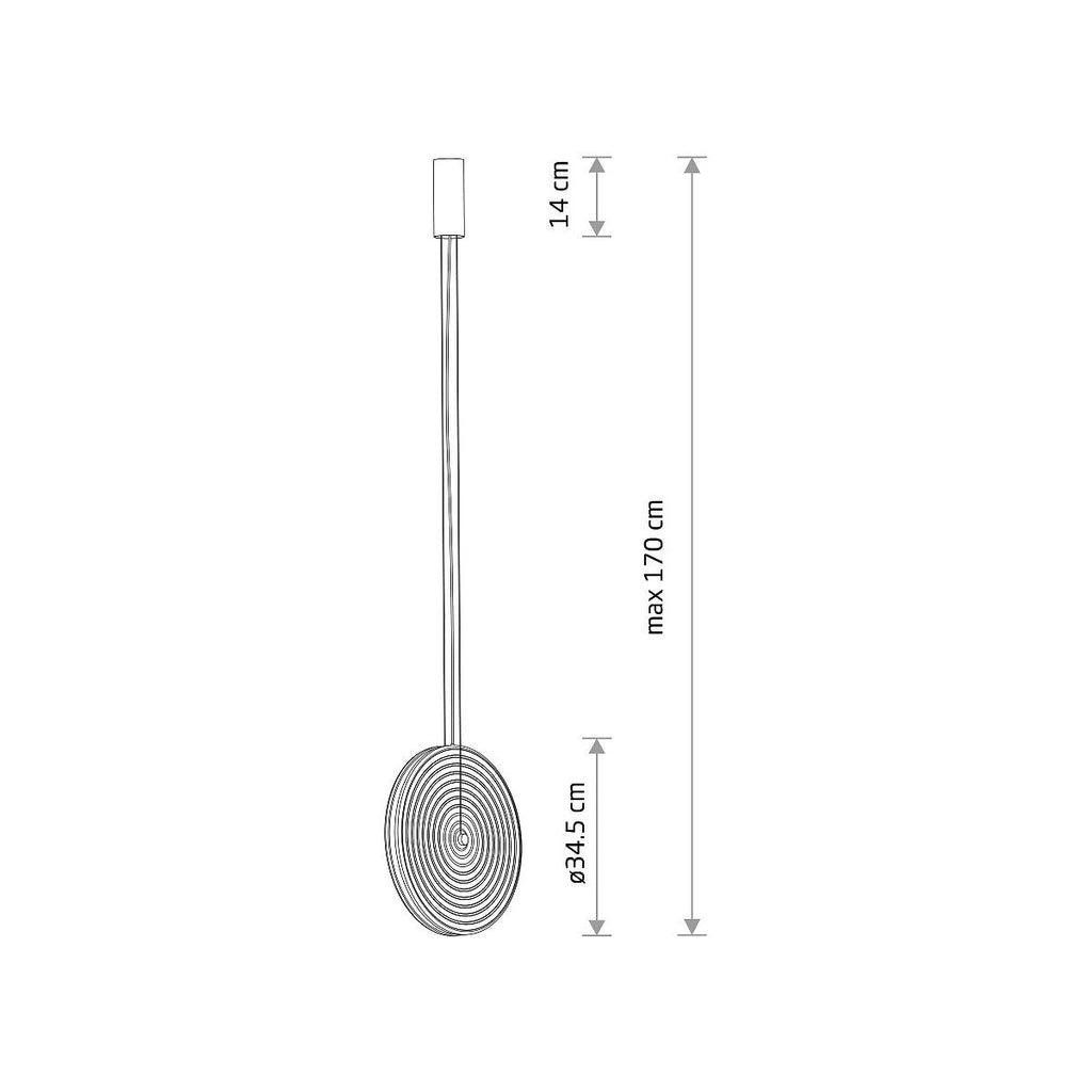 Nowodvorski Lampa wisząca AURA LED 22W 220-230 50/60 - Szkło - Transparentny bursztynowy 12233