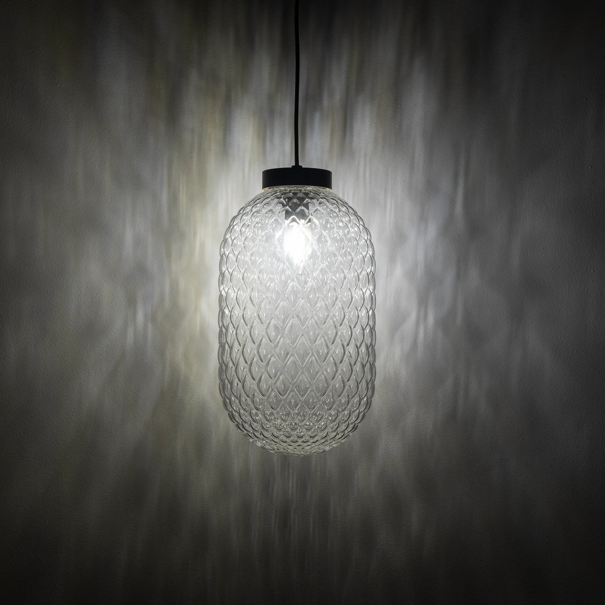 Nowodvorski Lampa wisząca MALINDI A 10W only LED 220-230 50/60 - Szkło - Transparentny 12254 - lampa włączona