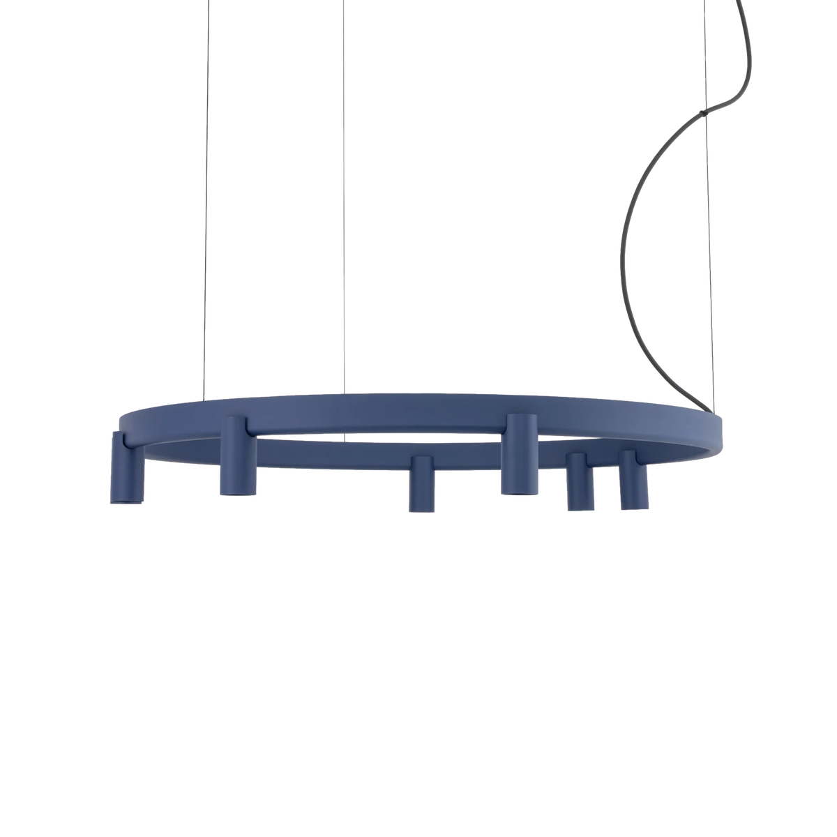 Nowodvorski Lampa wisząca FOURTY ROUND LED GU10 R35: 7 x max 10W only LED; LED: 9W 220-230 50/60 - Aluminium lakierowane - Granatowy 12283