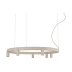Nowodvorski Lampa wisząca FOURTY ROUND LED GU10 R35: 7 x max 10W only LED;  LED: 9W 220-230 50/60 - Aluminium lakierowane - Beżowy 12284