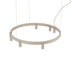 Nowodvorski Lampa wisząca FOURTY ROUND LED GU10 R35: 7 x max 10W only LED;  LED: 9W 220-230 50/60 - Aluminium lakierowane - Beżowy 12284