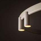 Nowodvorski Lampa wisząca FOURTY ROUND LED GU10 R35: 7 x max 10W only LED;  LED: 9W 220-230 50/60 - Aluminium lakierowane - Beżowy 12284