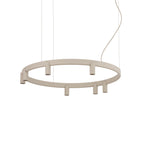 Nowodvorski Lampa wisząca FOURTY ROUND LED GU10 R35: 7 x max 10W only LED;  LED: 9W 220-230 50/60 - Aluminium lakierowane - Beżowy 12284