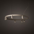 Nowodvorski Lampa wisząca FOURTY ROUND LED GU10 R35: 7 x max 10W only LED;  LED: 9W 220-230 50/60 - Aluminium lakierowane - Beżowy 12284