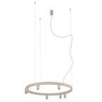 Nowodvorski Lampa wisząca FOURTY ROUND LED GU10 R35: 7 x max 10W only LED;  LED: 9W 220-230 50/60 - Aluminium lakierowane - Beżowy 12284