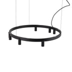 Nowodvorski Lampa wisząca FOURTY  ROUND LED GU10 R35: 7 x max 10W only LED;  LED: 9W 220-230 50/60 - Aluminium lakierowane - Czarny 12285
