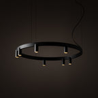 Nowodvorski Lampa wisząca FOURTY  ROUND LED GU10 R35: 7 x max 10W only LED;  LED: 9W 220-230 50/60 - Aluminium lakierowane - Czarny 12285