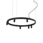Nowodvorski Lampa wisząca FOURTY  ROUND LED GU10 R35: 7 x max 10W only LED;  LED: 9W 220-230 50/60 - Aluminium lakierowane - Czarny 12285