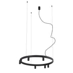 Nowodvorski Lampa wisząca FOURTY  ROUND LED GU10 R35: 7 x max 10W only LED;  LED: 9W 220-230 50/60 - Aluminium lakierowane - Czarny 12285