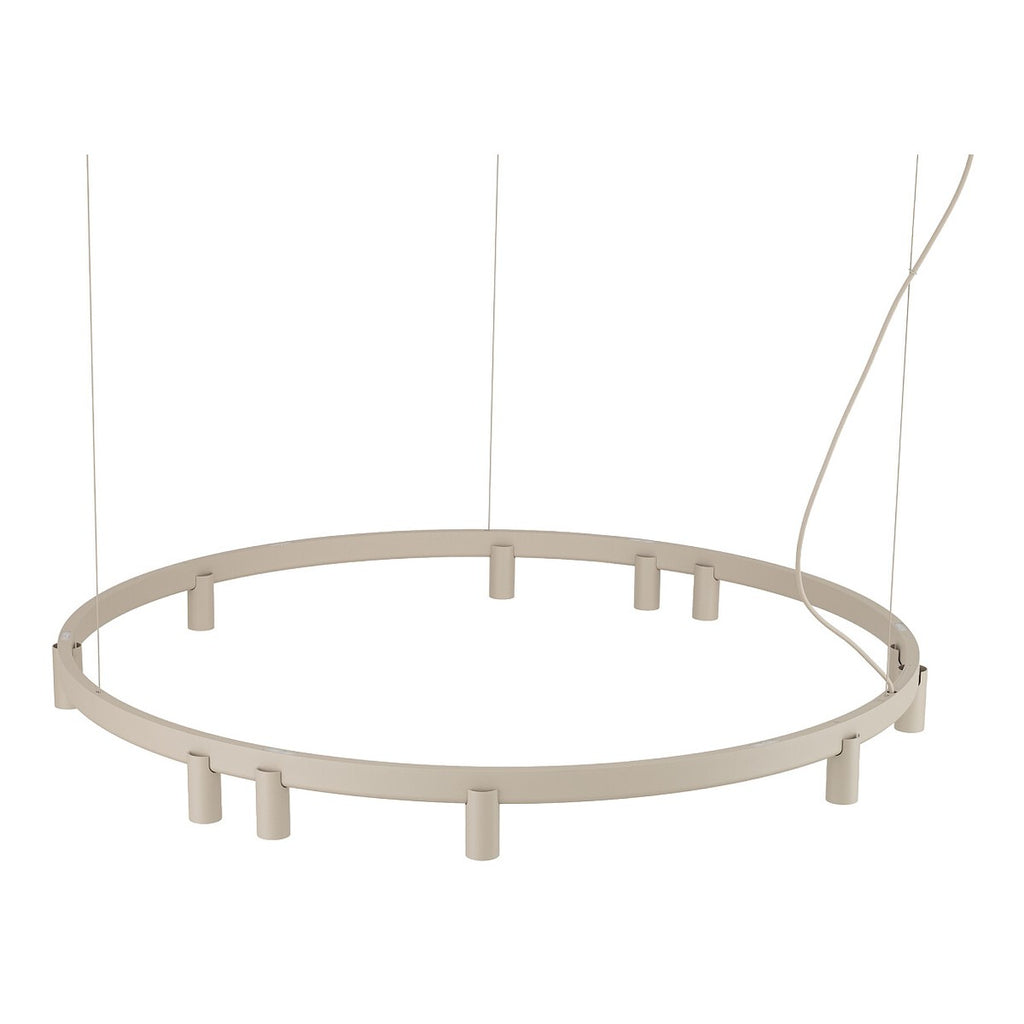 Nowodvorski Lampa wisząca FOURTY ROUND LED GU10 R35: 11 x max 10W only LED; LED: 9W 220-230 50/60 - Aluminium lakierowane - Beżowy 12287