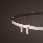 Nowodvorski Lampa wisząca FOURTY ROUND LED GU10 R35: 11 x max 10W only LED; LED: 9W 220-230 50/60 - Aluminium lakierowane - Beżowy 12287