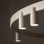 Nowodvorski Lampa wisząca FOURTY ROUND LED GU10 R35: 11 x max 10W only LED; LED: 9W 220-230 50/60 - Aluminium lakierowane - Beżowy 12287