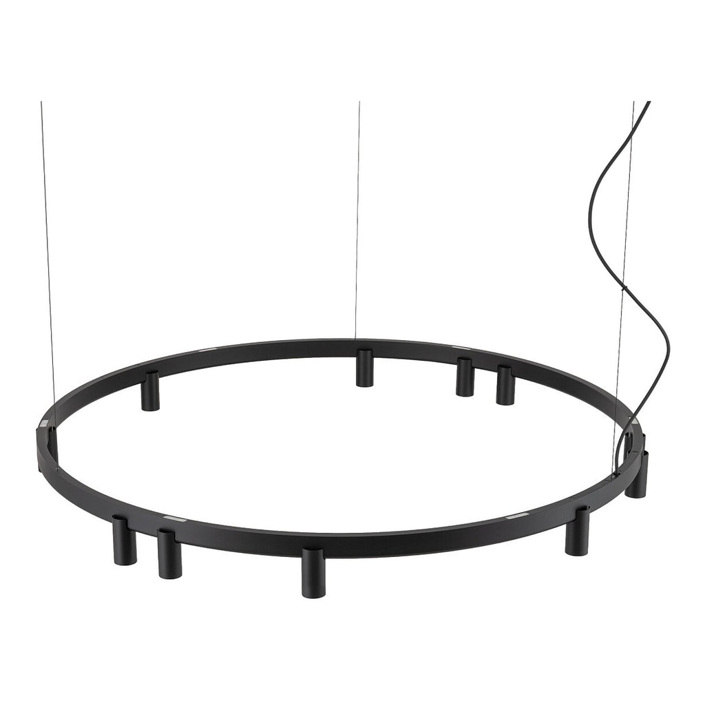 Nowodvorski Lampa wisząca FOURTY  ROUND LED GU10 R35: 11 x max 10W only LED; LED: 9W 220-230 50/60 - Aluminium lakierowane - Czarny 12288
