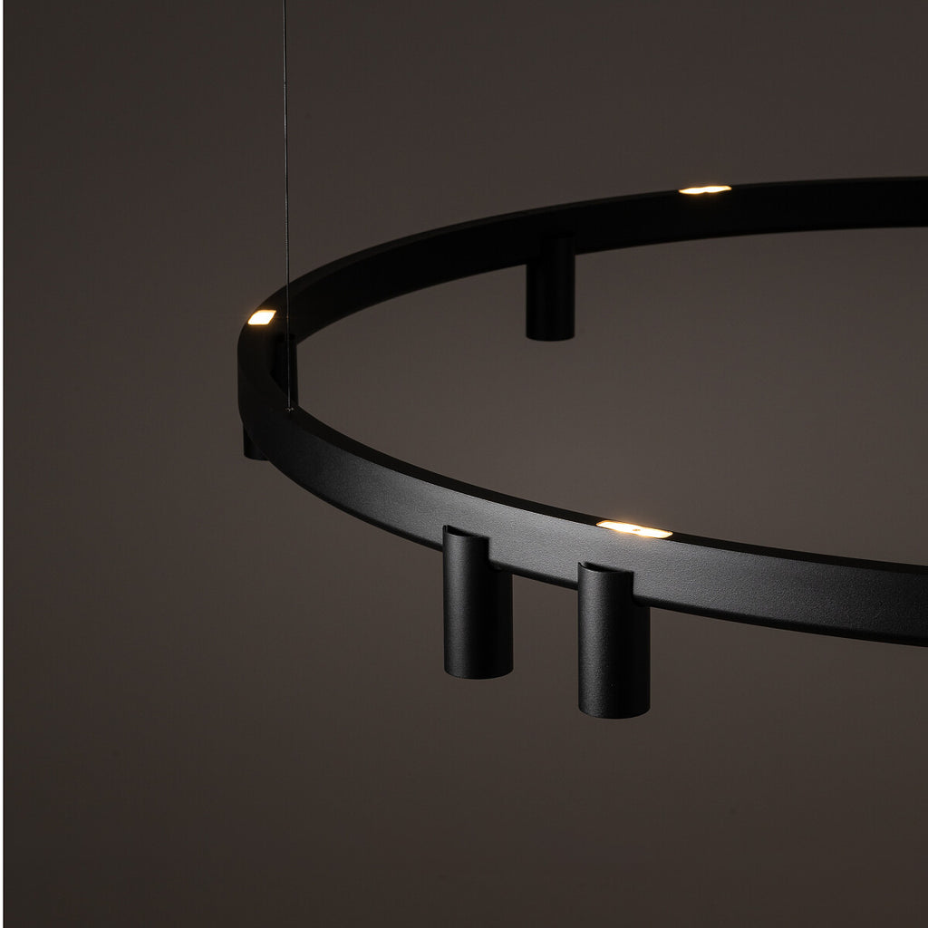 Nowodvorski Lampa wisząca FOURTY  ROUND LED GU10 R35: 11 x max 10W only LED; LED: 9W 220-230 50/60 - Aluminium lakierowane - Czarny 12288