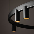 Nowodvorski Lampa wisząca FOURTY  ROUND LED GU10 R35: 11 x max 10W only LED; LED: 9W 220-230 50/60 - Aluminium lakierowane - Czarny 12288
