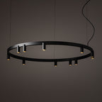 Nowodvorski Lampa wisząca FOURTY  ROUND LED GU10 R35: 11 x max 10W only LED; LED: 9W 220-230 50/60 - Aluminium lakierowane - Czarny 12288