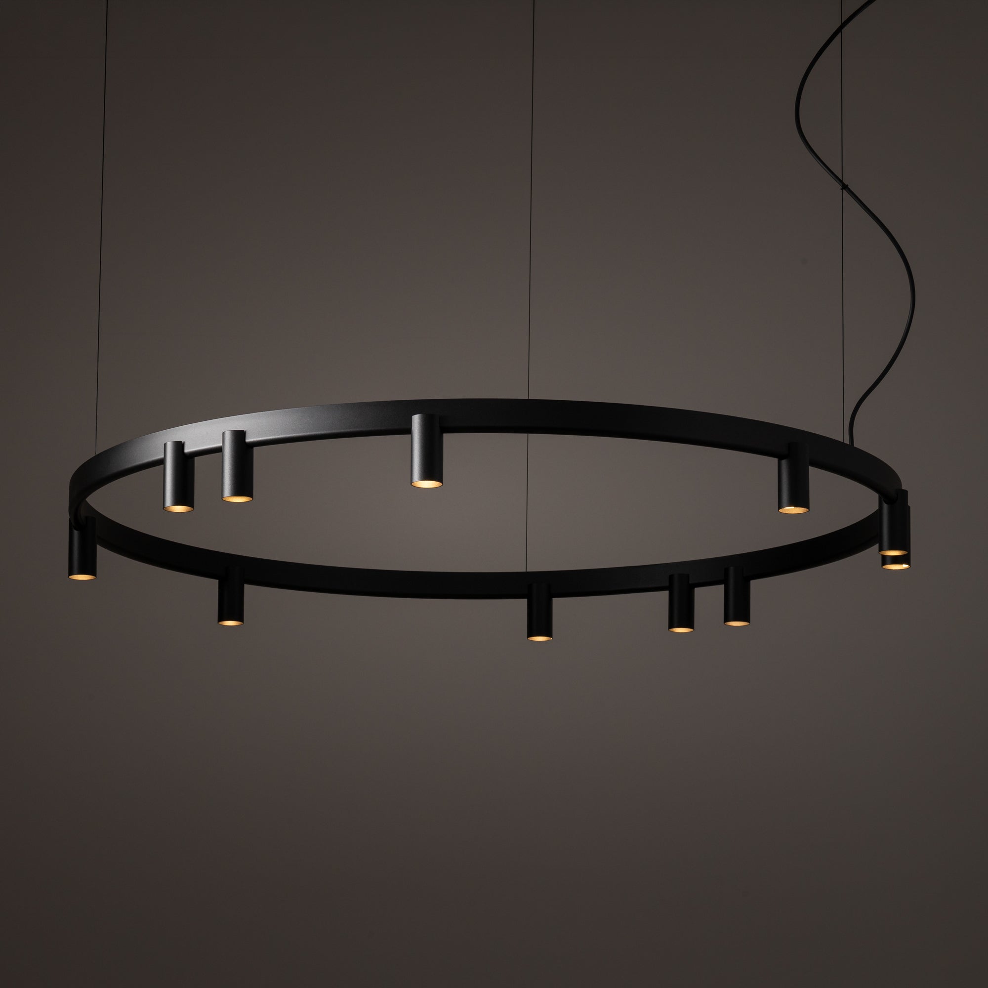 Nowodvorski Lampa wisząca FOURTY  ROUND LED GU10 R35: 11 x max 10W only LED; LED: 9W 220-230 50/60 - Aluminium lakierowane - Czarny 12288