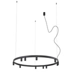 Nowodvorski Lampa wisząca FOURTY  ROUND LED GU10 R35: 11 x max 10W only LED; LED: 9W 220-230 50/60 - Aluminium lakierowane - Czarny 12288